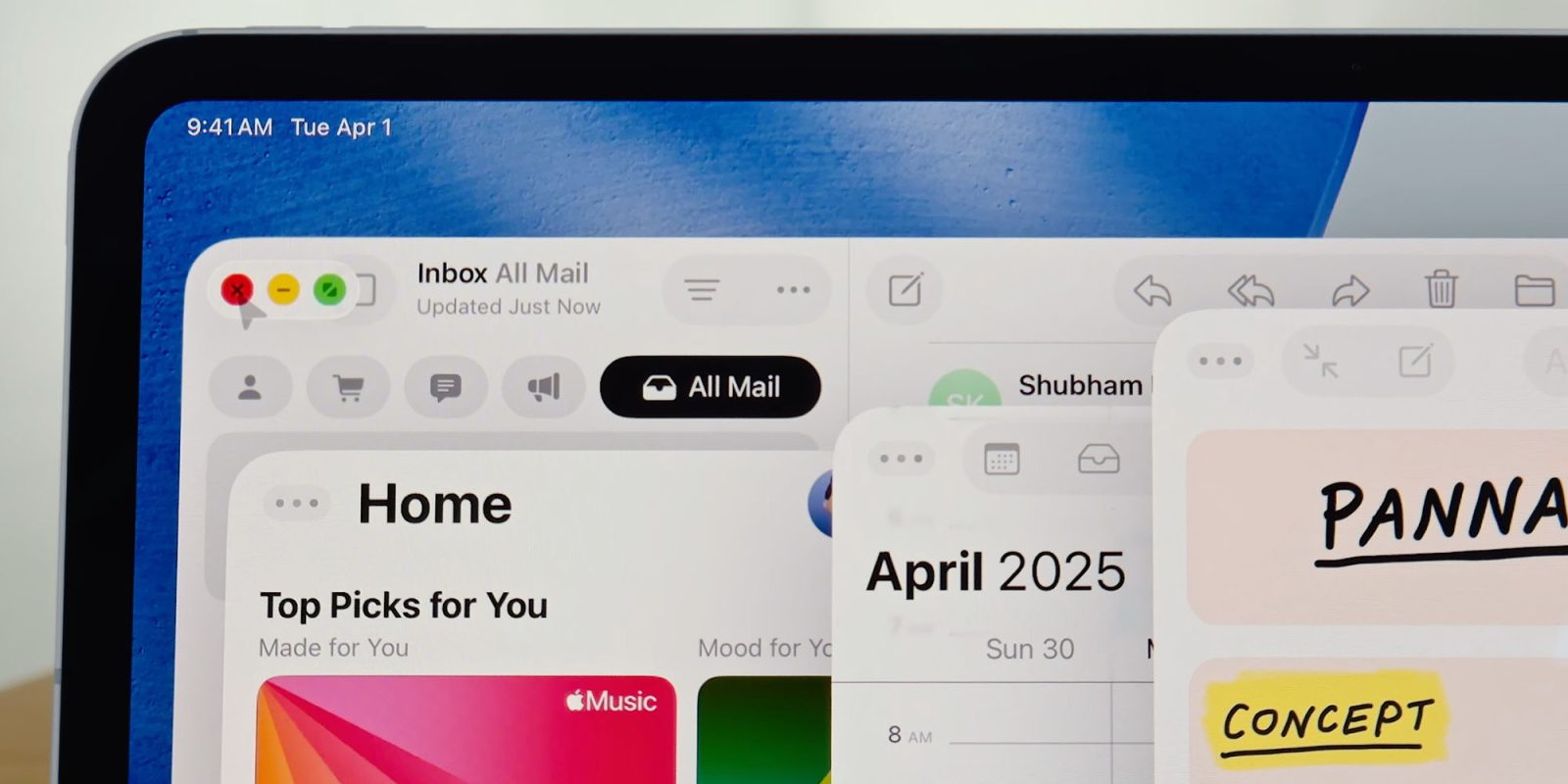 Craig Federighi explains why it took so long to make the iPad more Mac-like | Close-up of windowing on the iPad