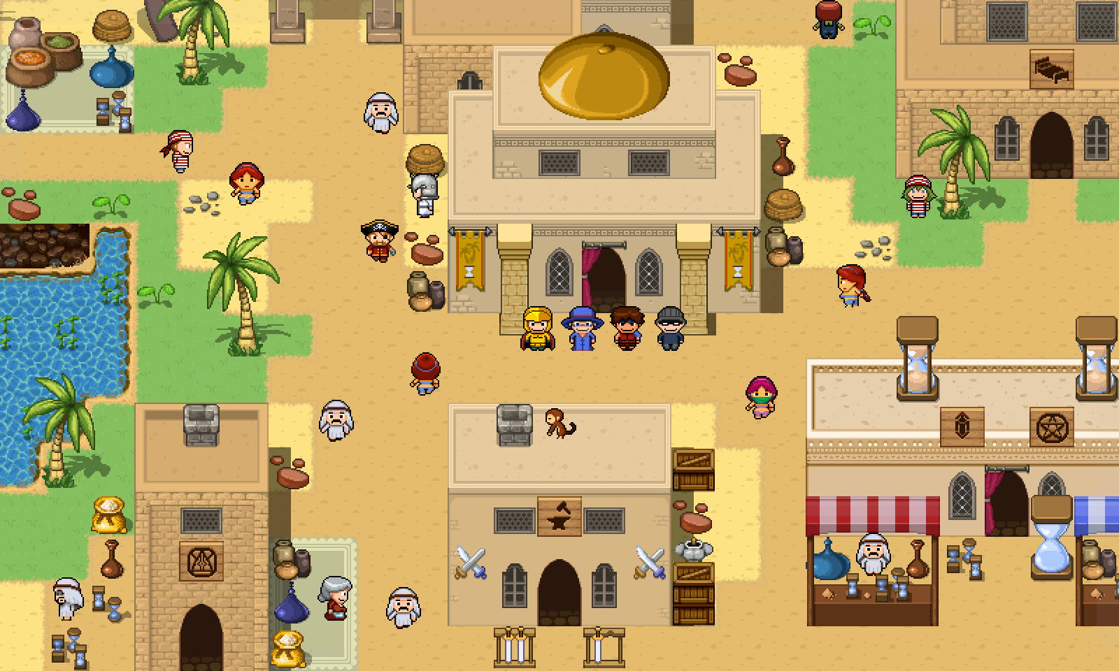 A video game screen shot of a town