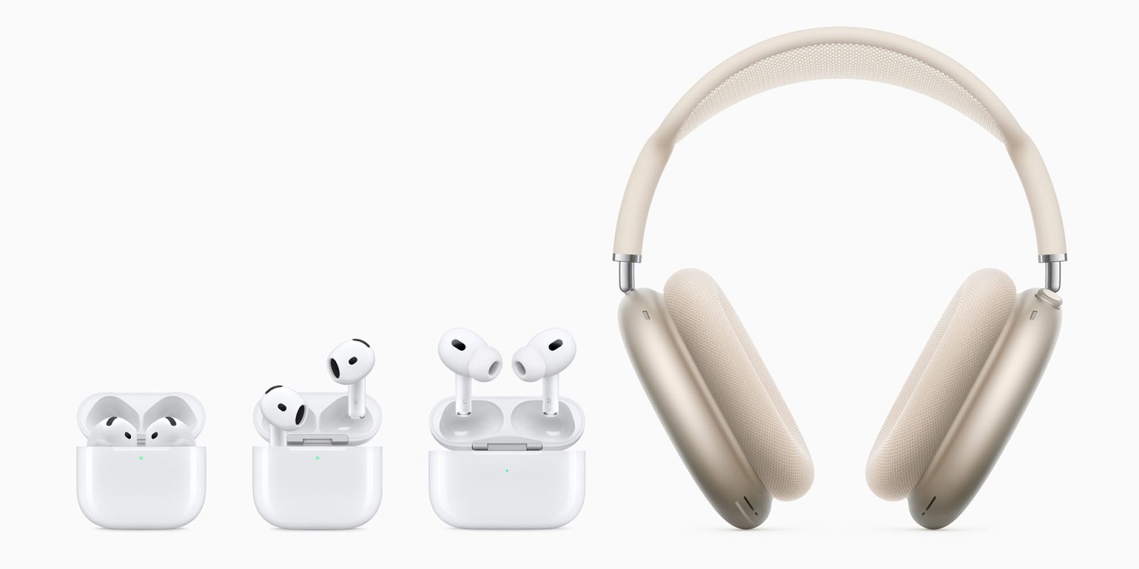 Here are the free new features Apple is bringing to AirPods | AirPods line-up shown