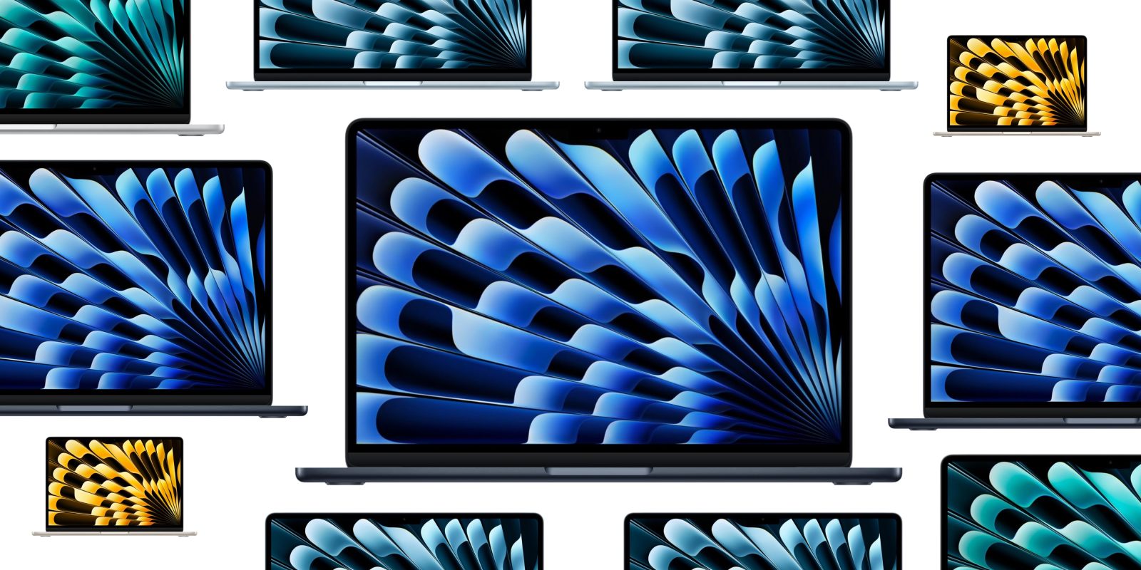 A collage of different laptops