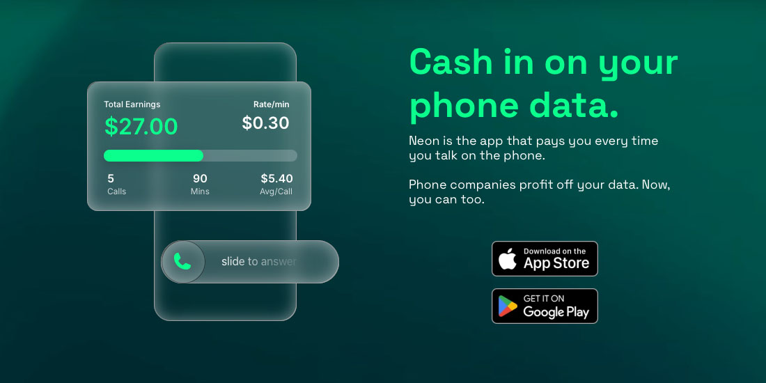 Bizarre app that pays you to share your audio calls hits #2 in App Store social apps | Promo graphic