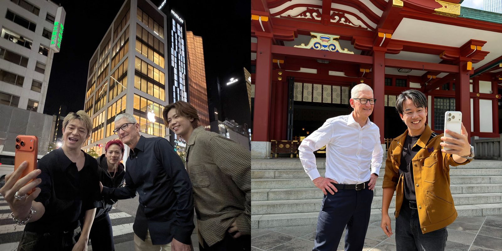 Tim Cook likely to be at tomorrow's re-opening of Apple Ginza store | Two photos of Cook in Tokyo, one taken outside the store