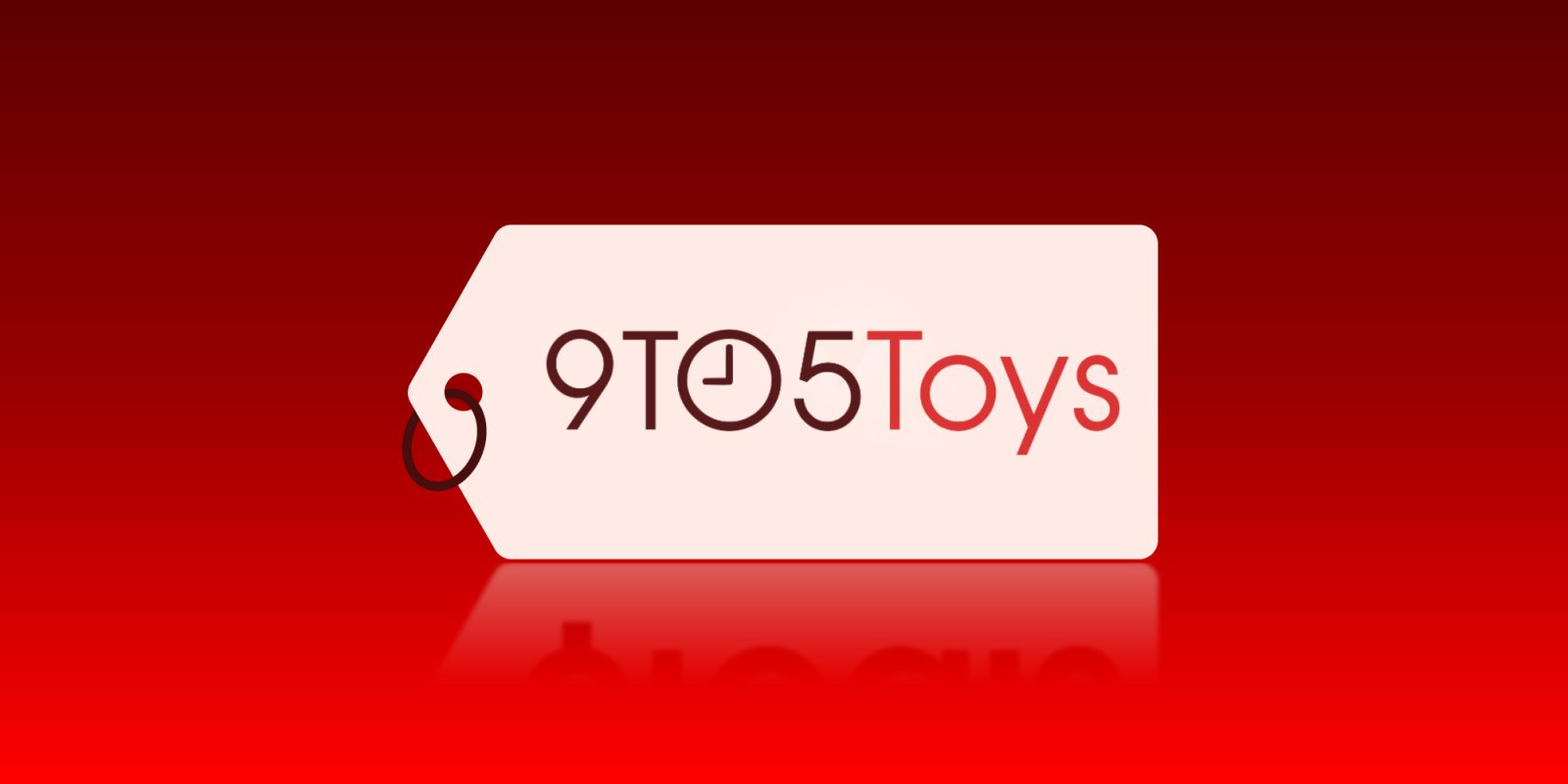 A white tag with red text