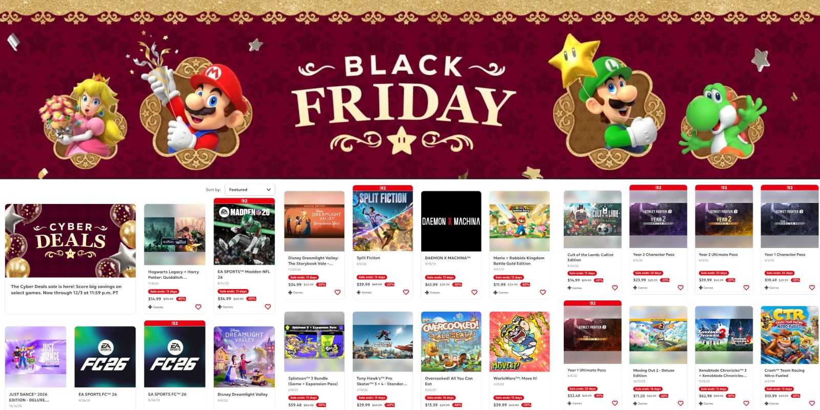 Nintendo Black Friday eShop sale-2025