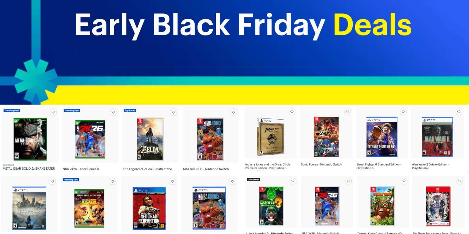 Week 2 Black Friday game deals