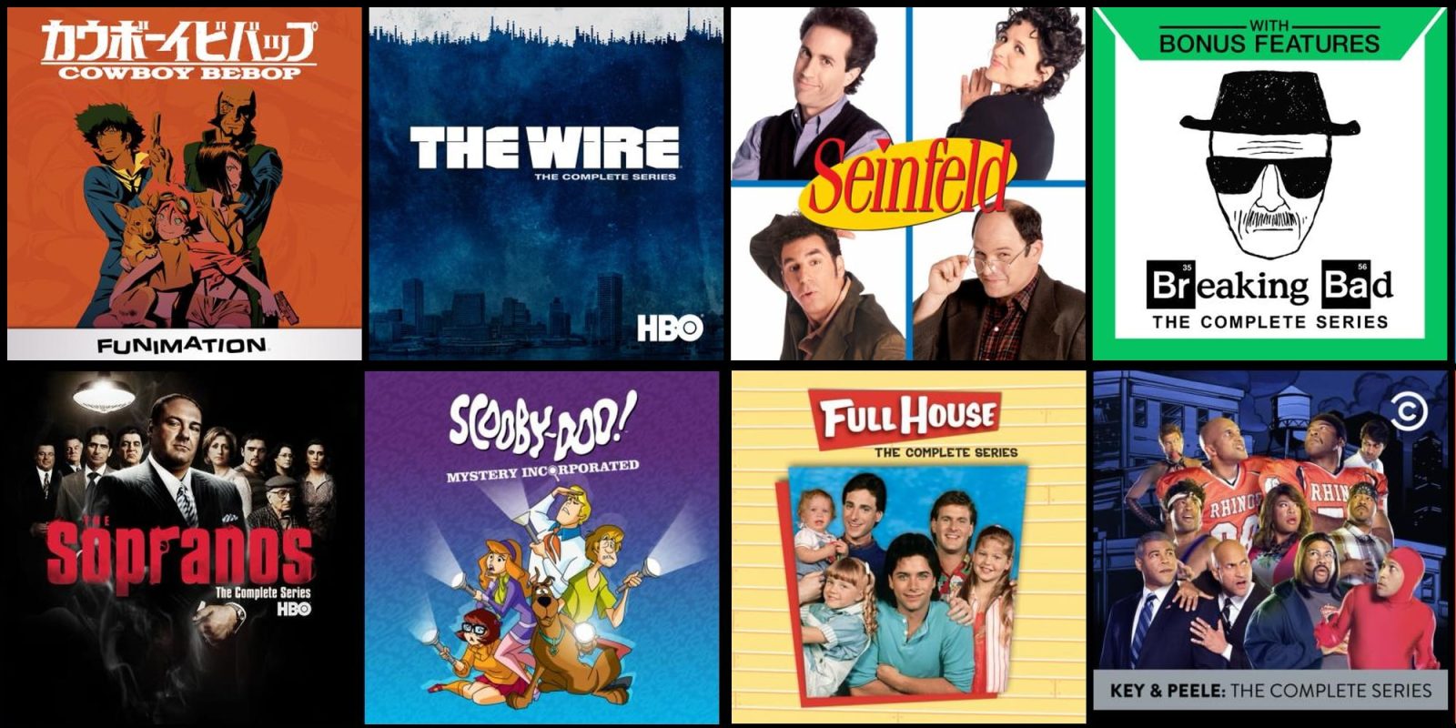 A collage of a series of movies