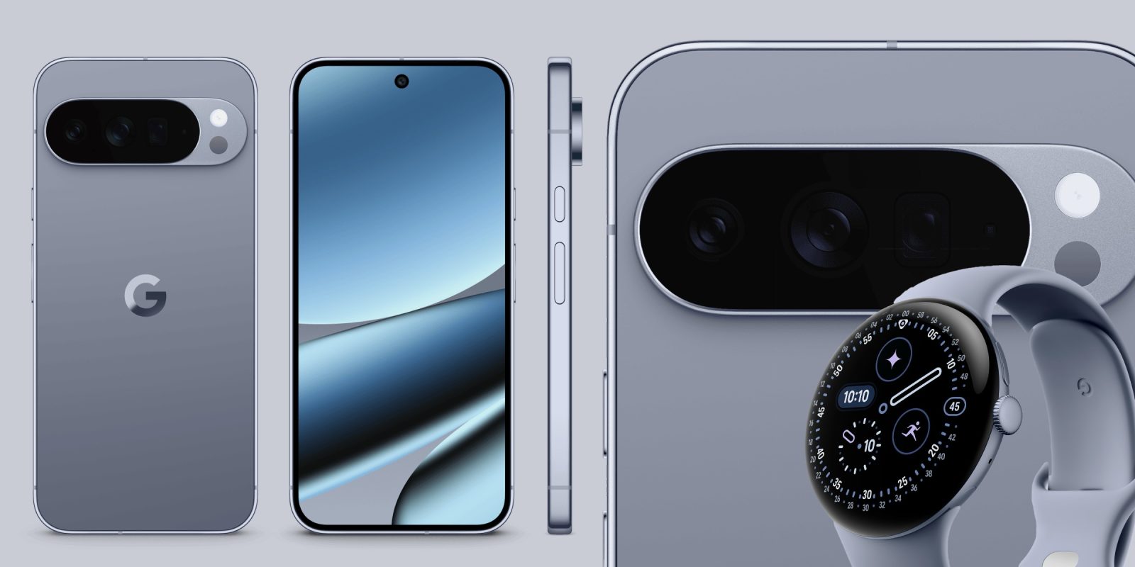 A front and back side of a cell phone