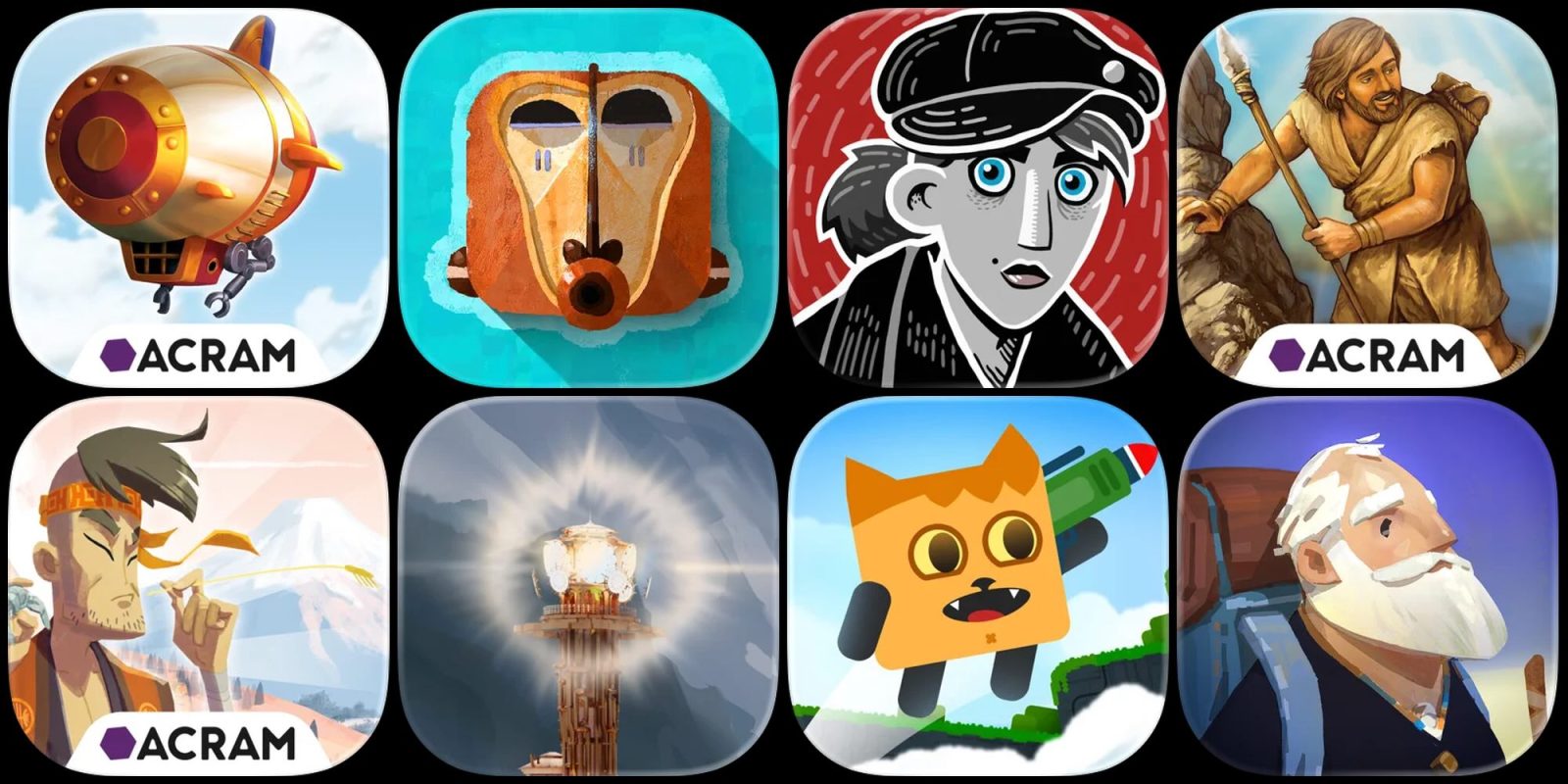 A collage of icons of cartoon characters