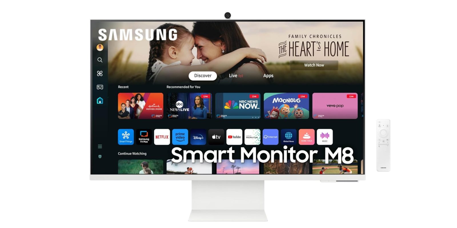 A computer screen with a screen showing a couple of people