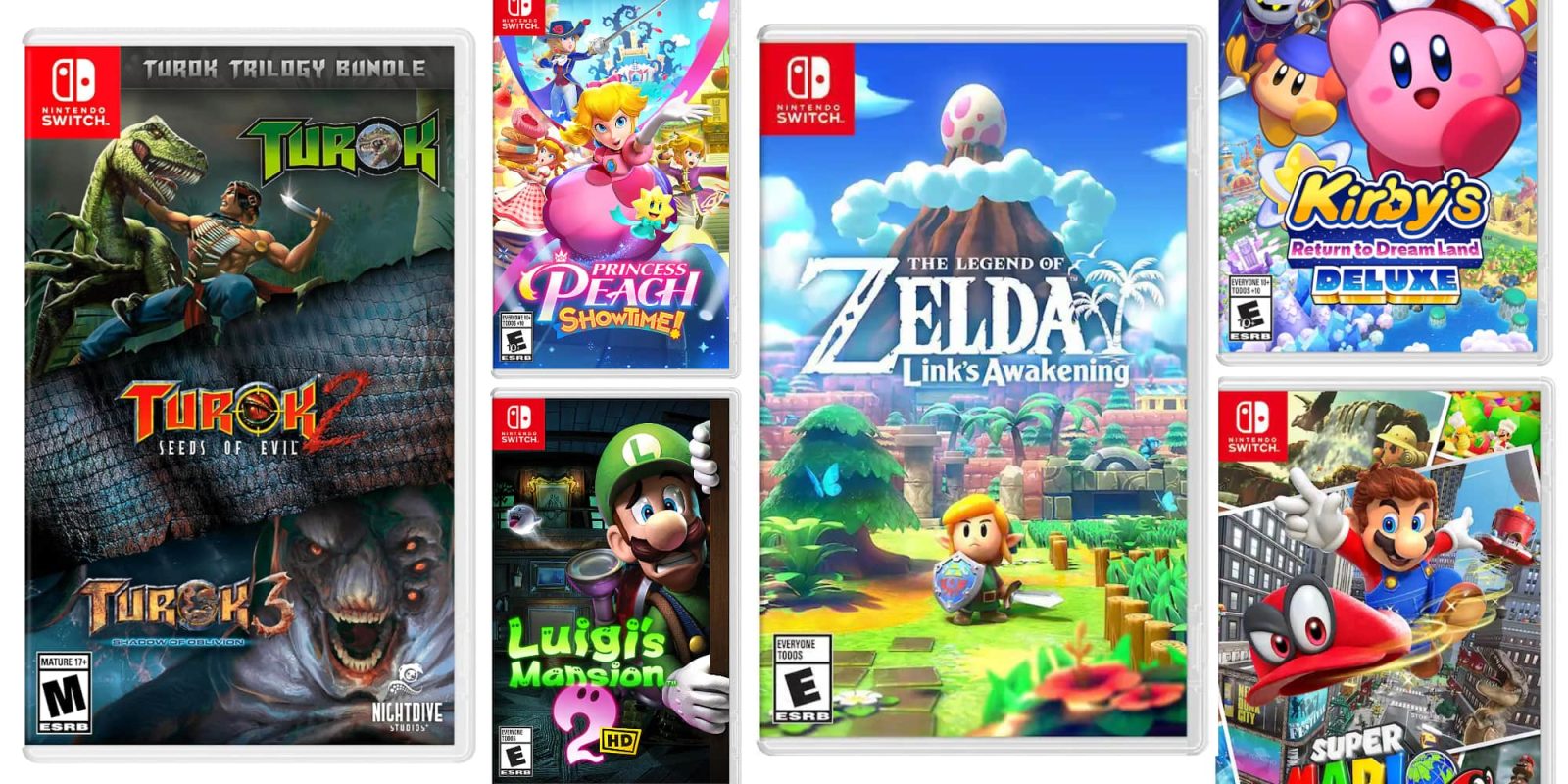 A group of video game cases