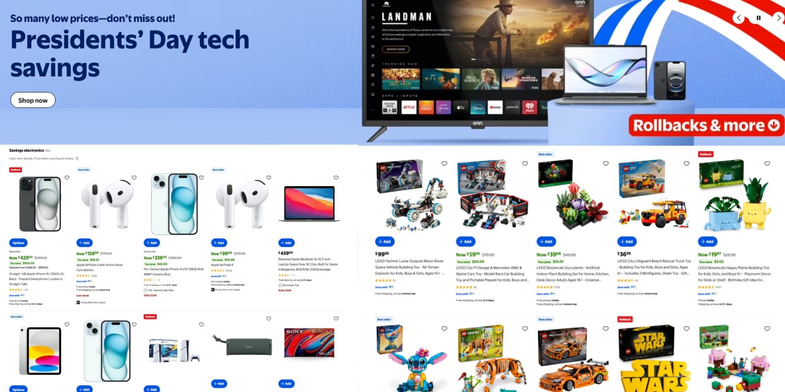 Walmart Presidents Day sale 2026