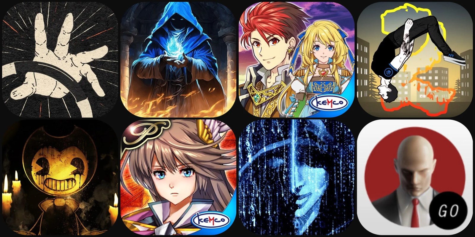 A collage of images of characters