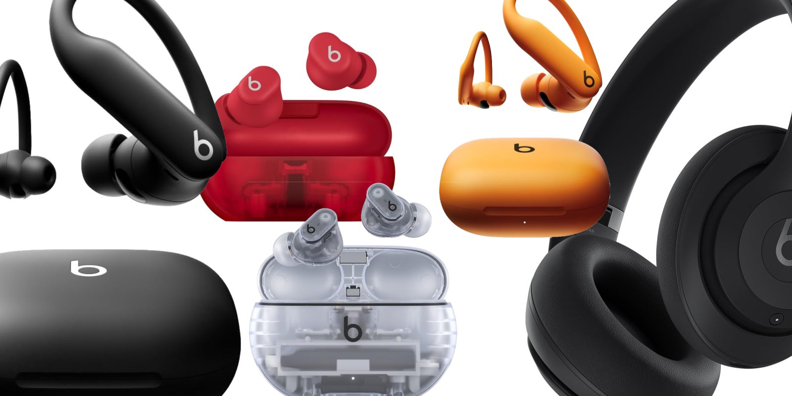 A group of headphones