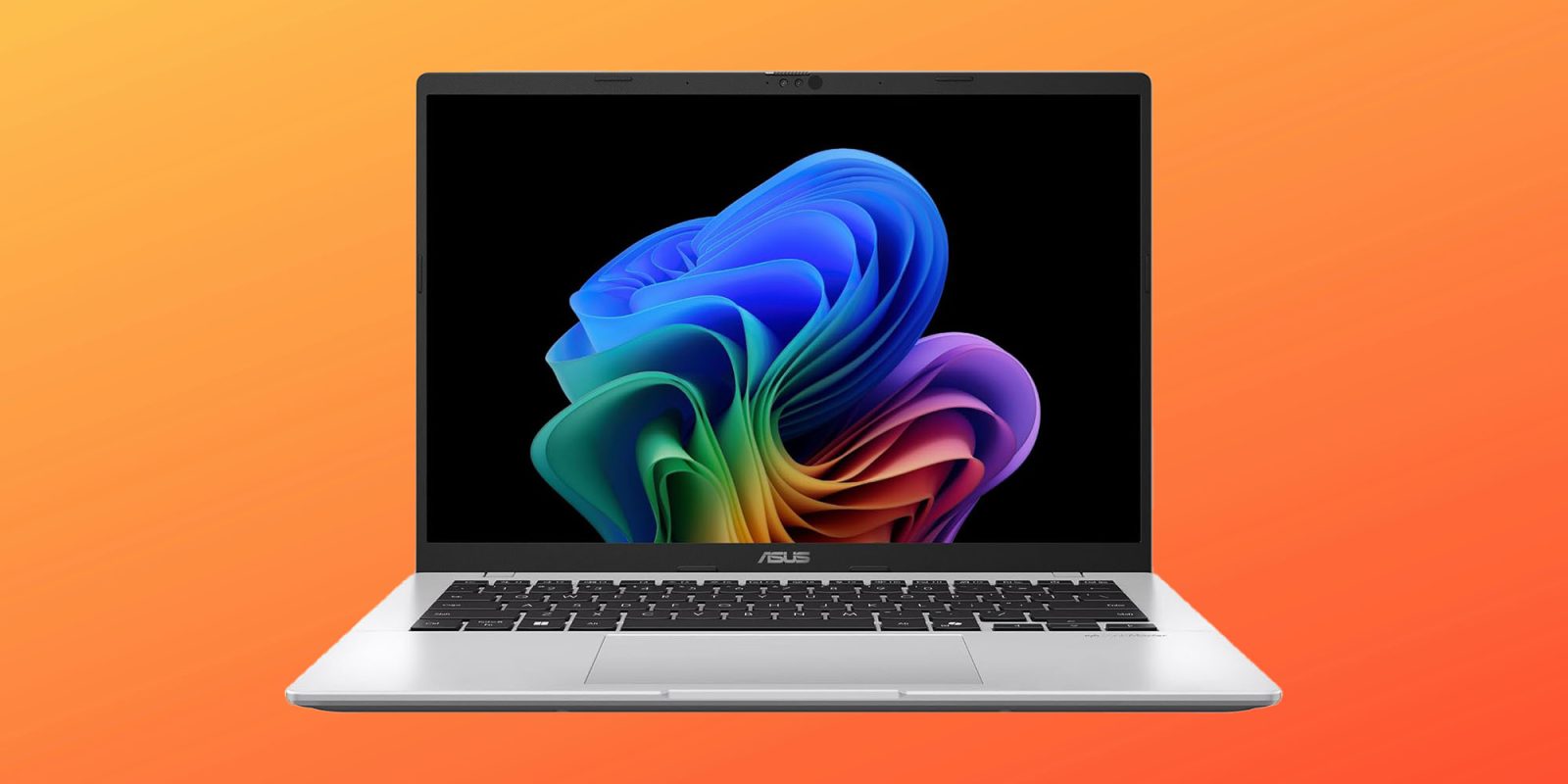 Even Windows fans see the MacBook Neo as a winner | The image shows the Asus VivoBook 14 against an orange background
