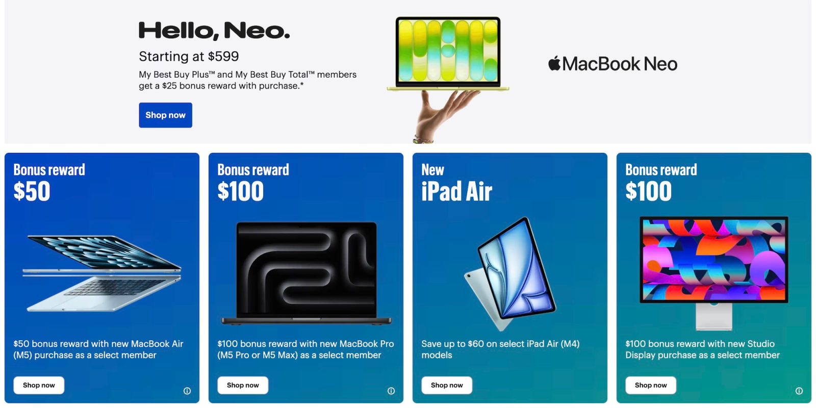 MacBook Neo deals-M5 Pro-MacBook Air-Best Buy