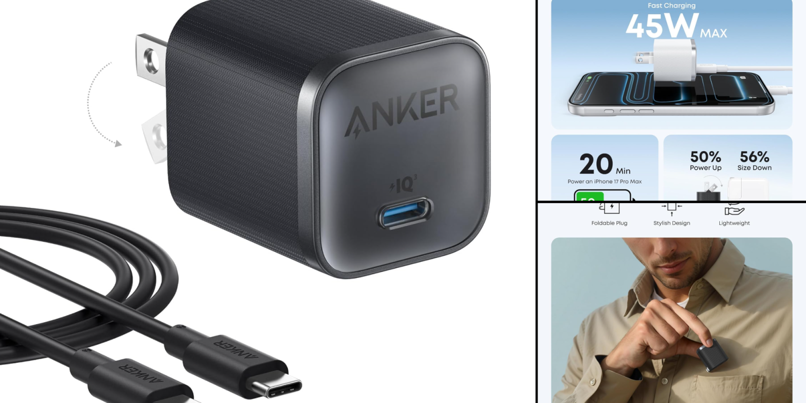 A black rectangular device with a usb port