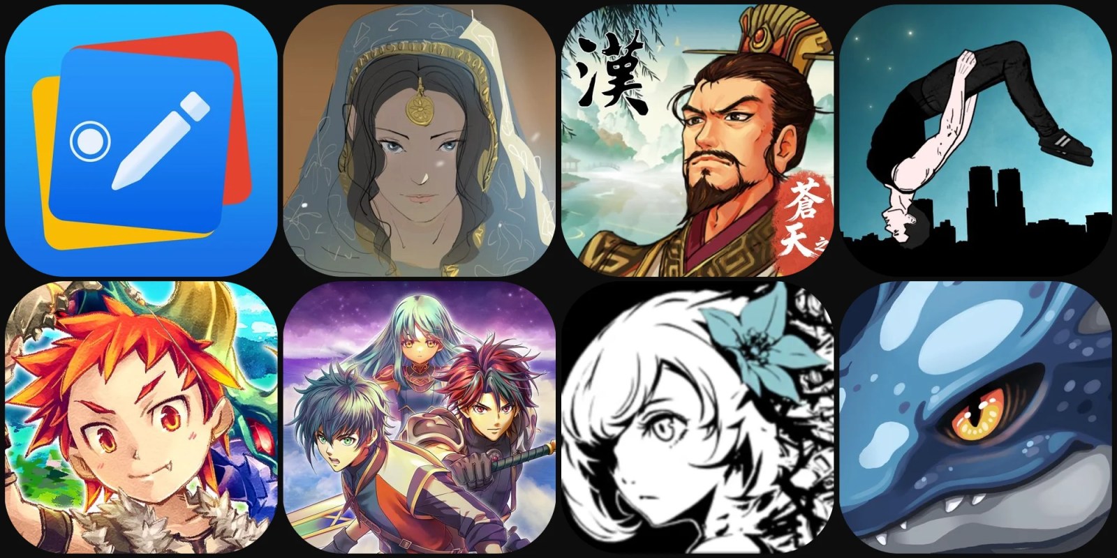 A collage of images of anime characters