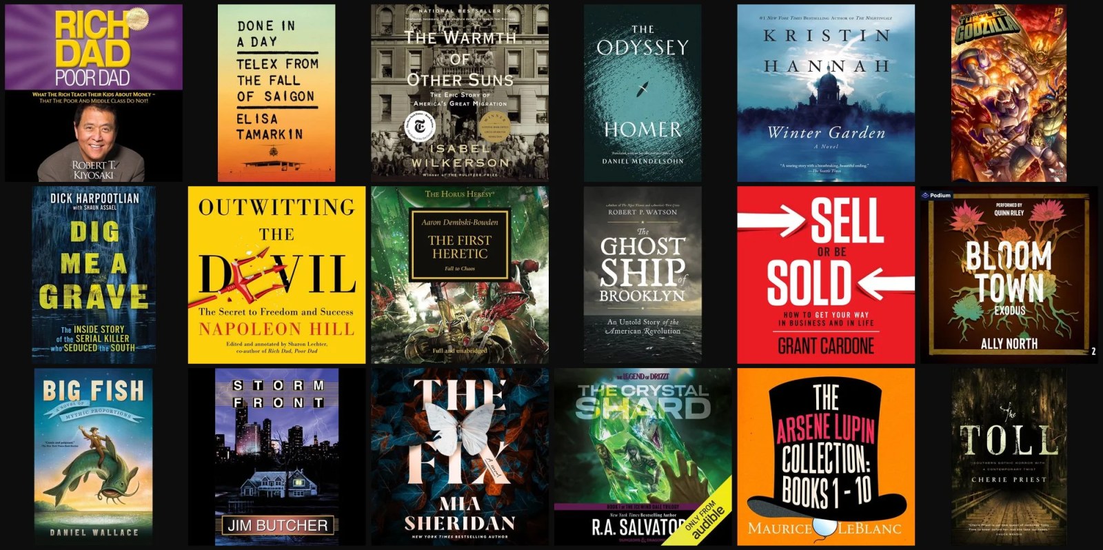 A collage of books