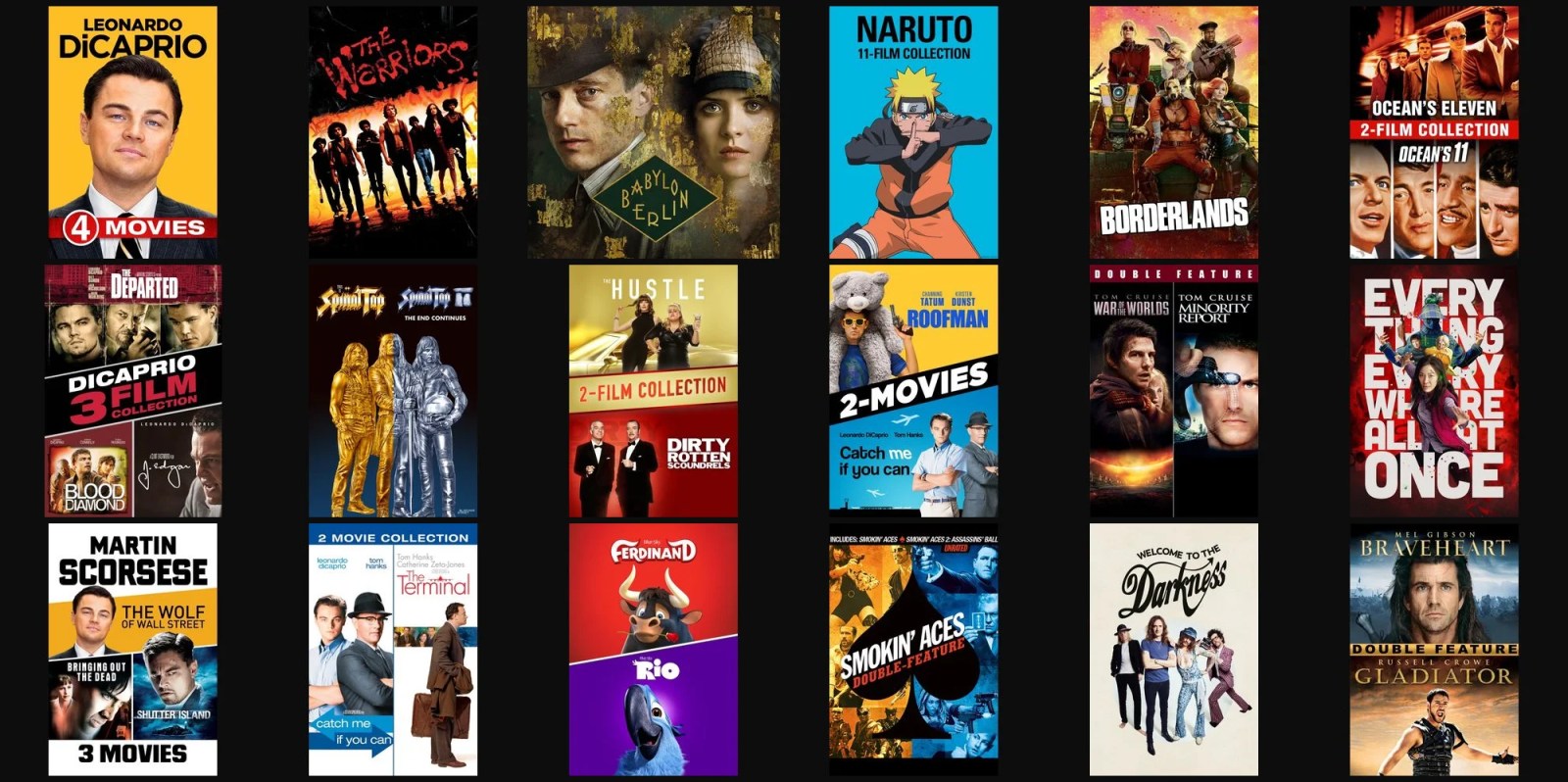 A collage of movies