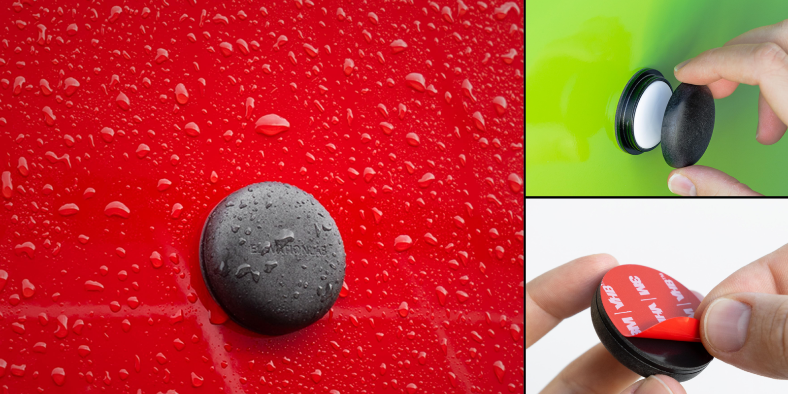 A close up of a black circle