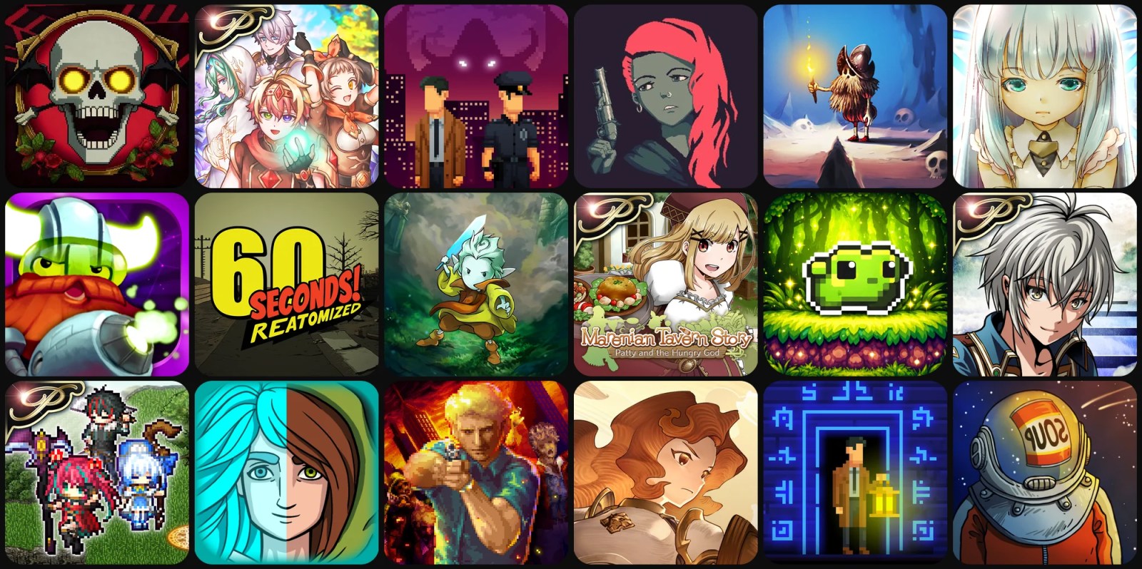 A collage of a video game