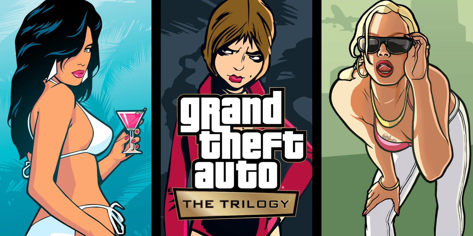 A group of cartoon posters