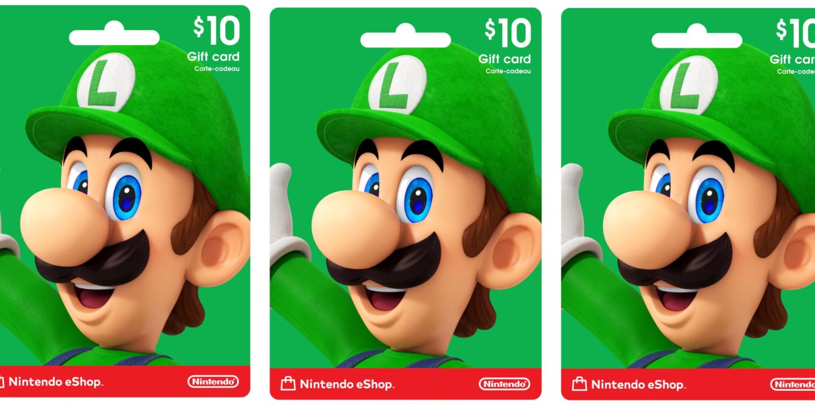 A group of gift cards