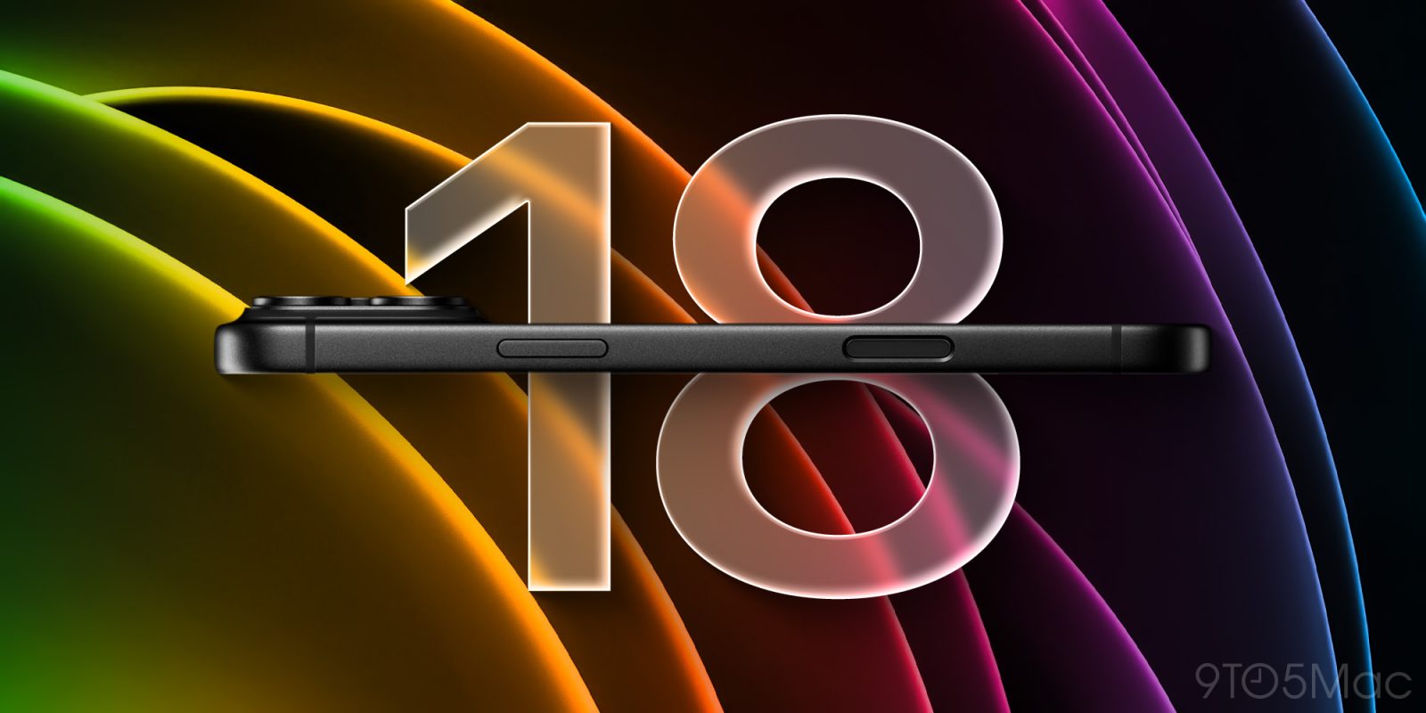 Leaker says there's no back to black for the iPhone 18 Pro | Image shows a render of the new machine against a colorful Liquid Glass background