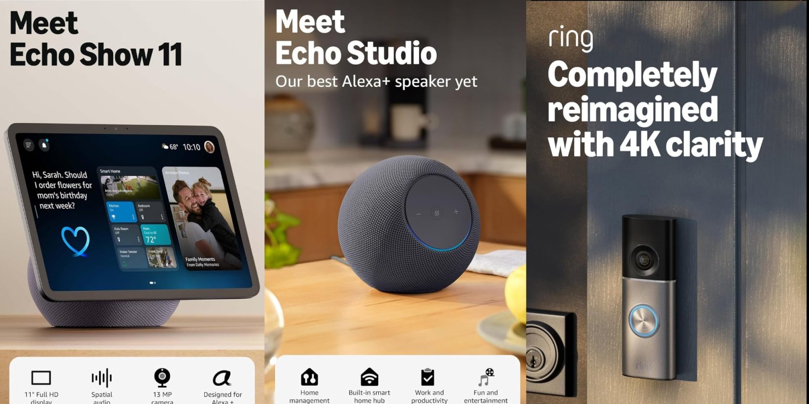 A smart speaker on a table