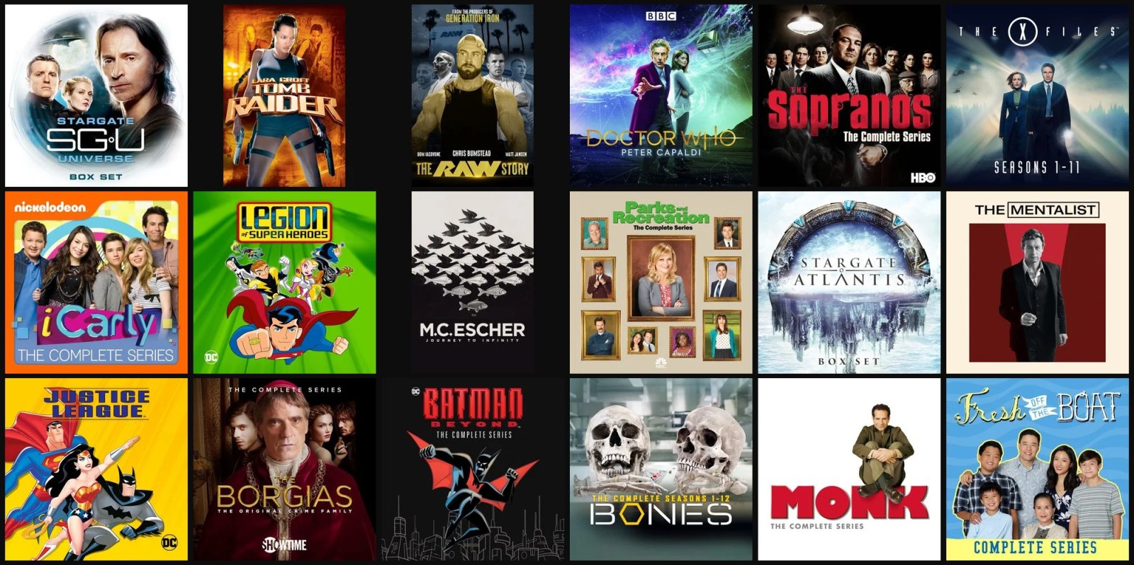 A collage of movies