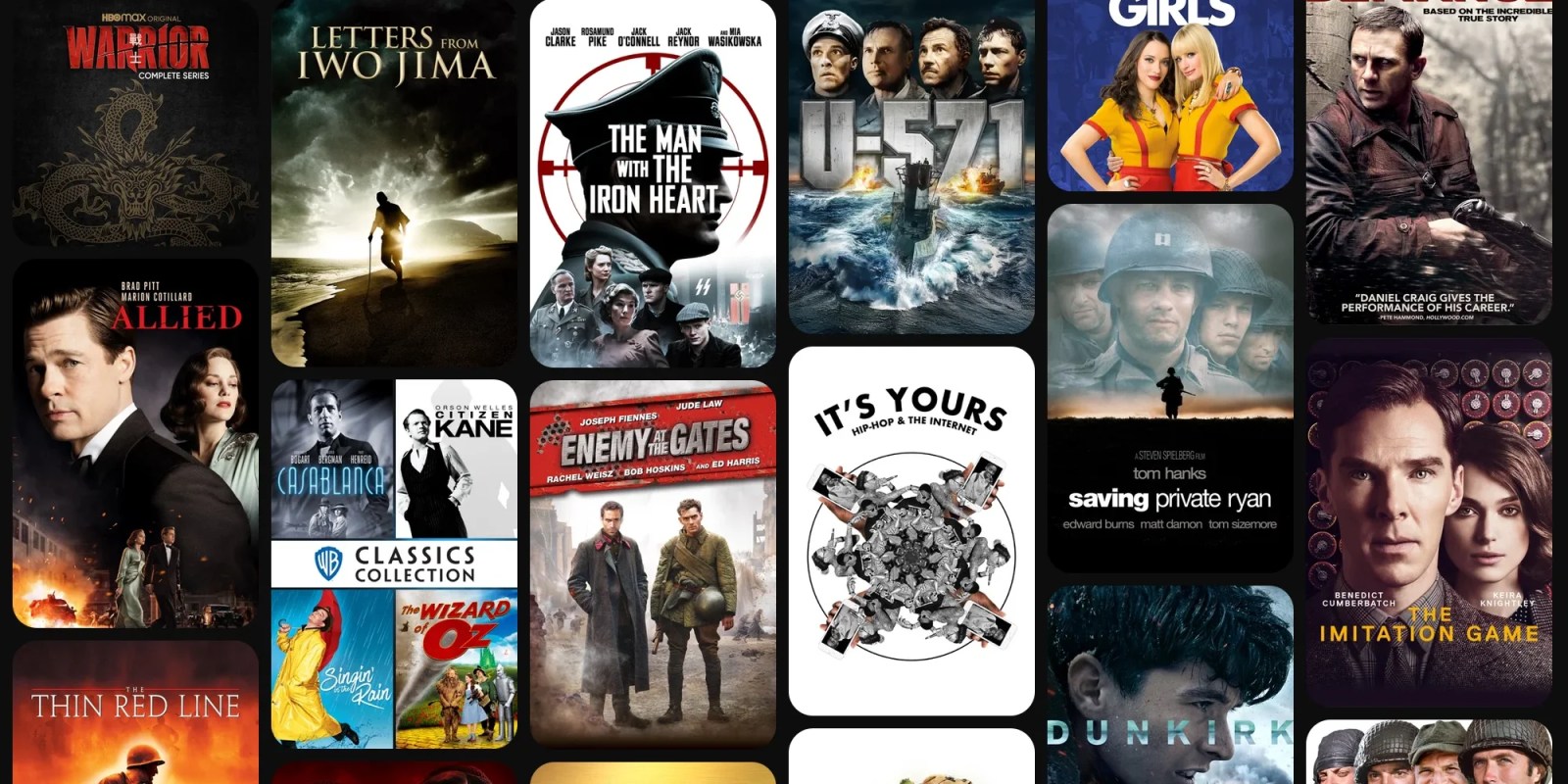 A collage of movies