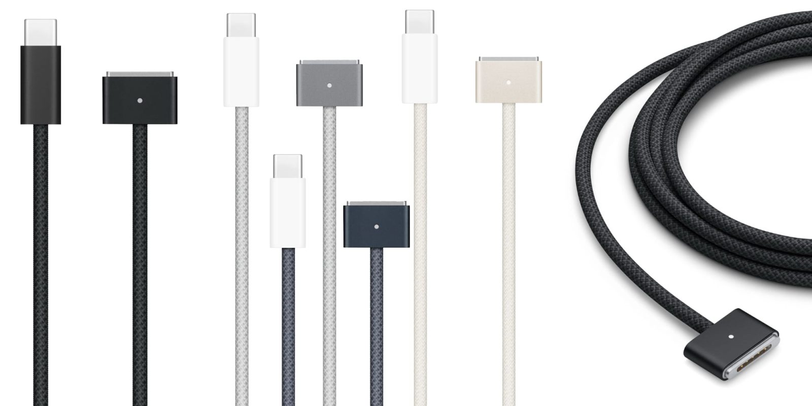 A group of cables with different colors