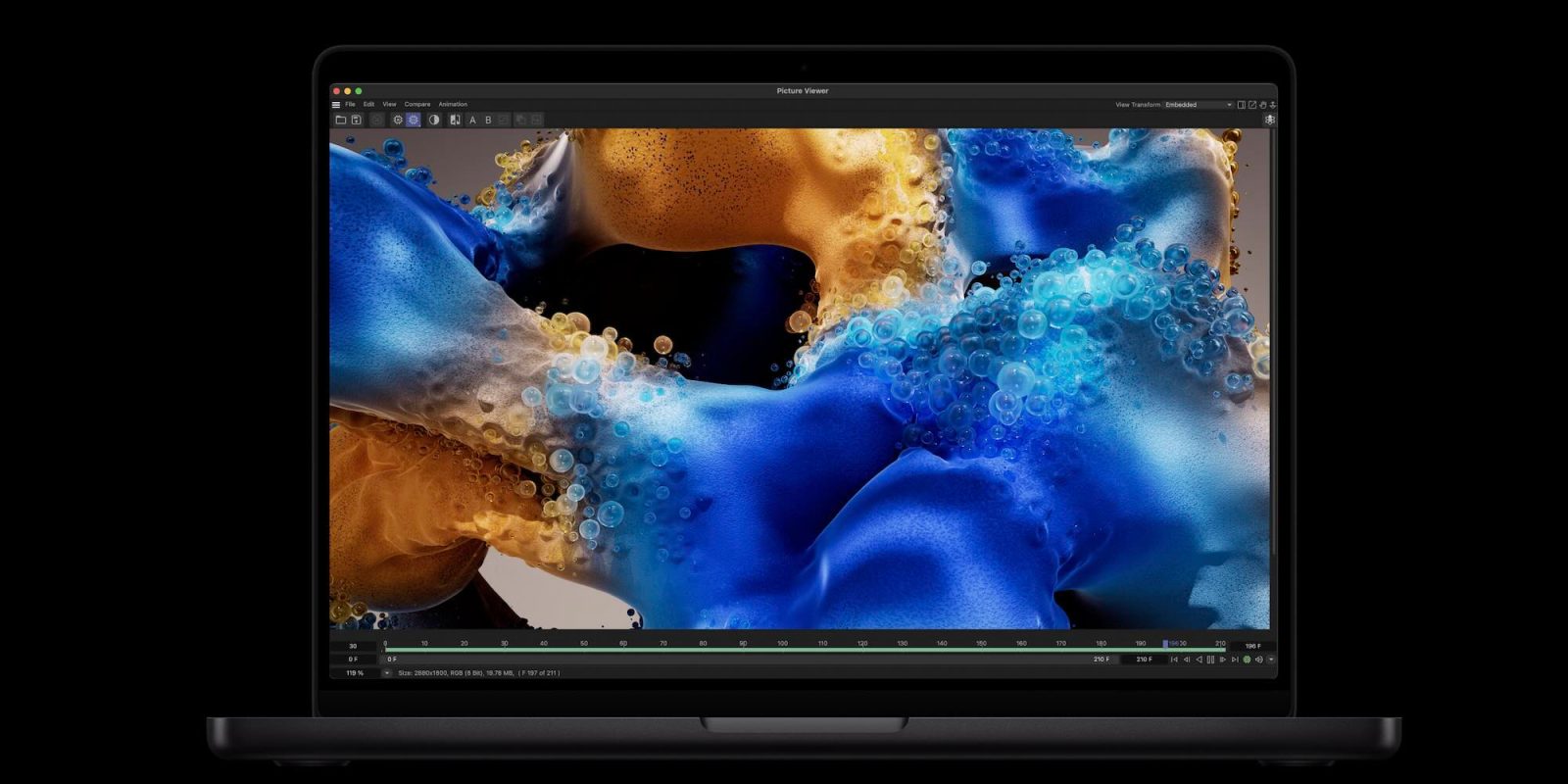 A computer screen shot of a colorful object