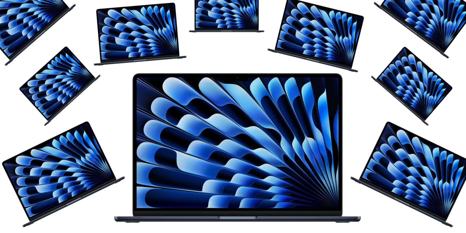 A group of laptops with different designs