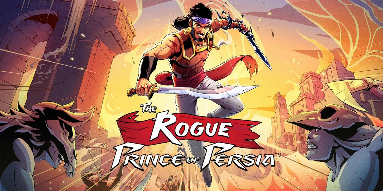 A video game cover with a man holding a sword
