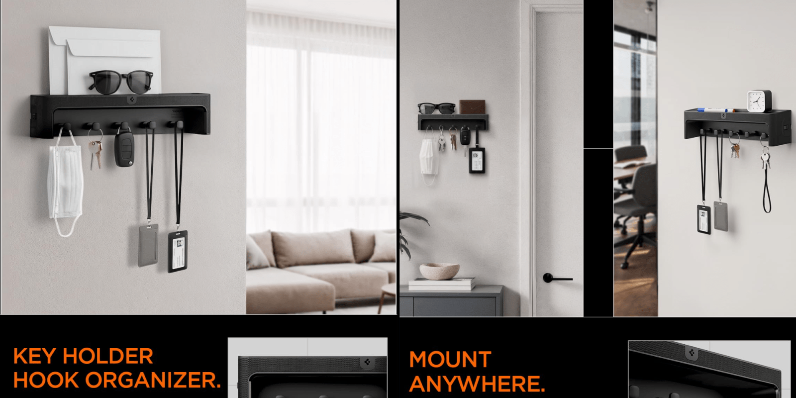 A collage of a room with a door and a door