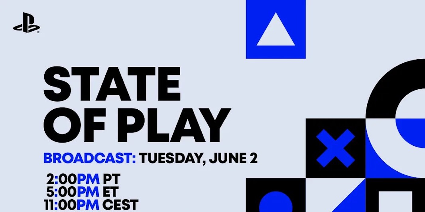 A white poster with black text and blue squares