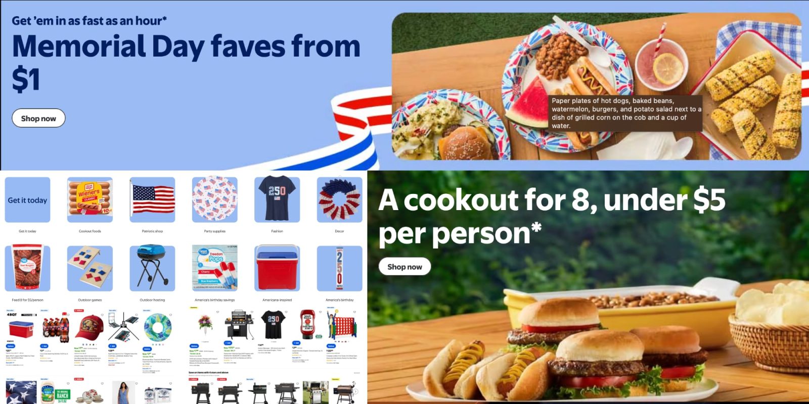 A collage of food on plates
