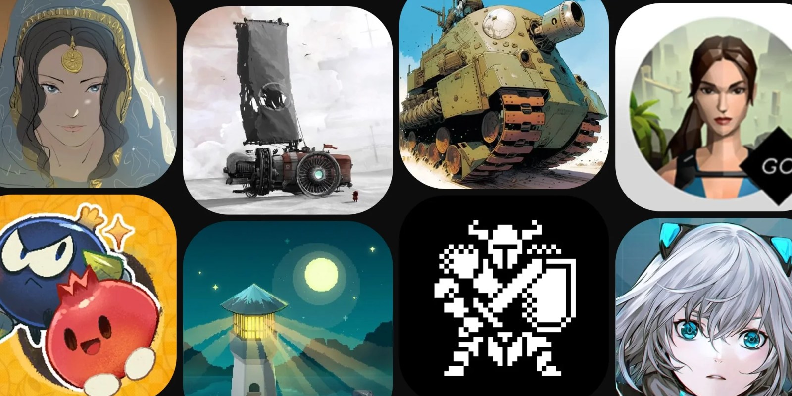 A collage of images of a tank and a light house