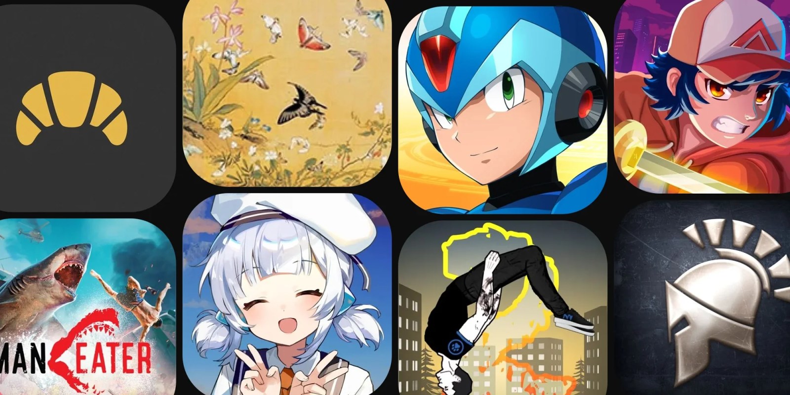 A collage of images of a cartoon character