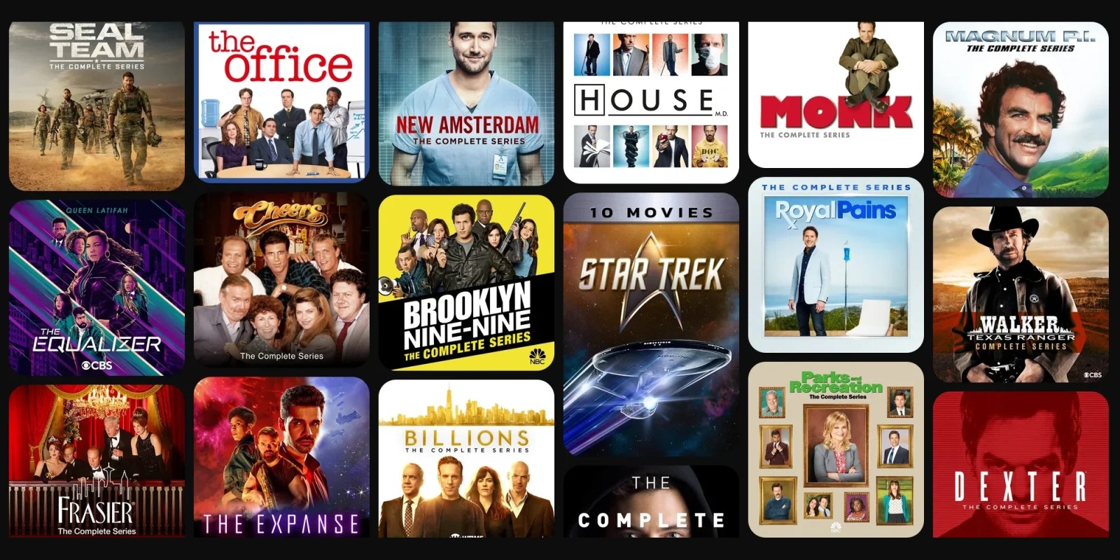 A collage of movies