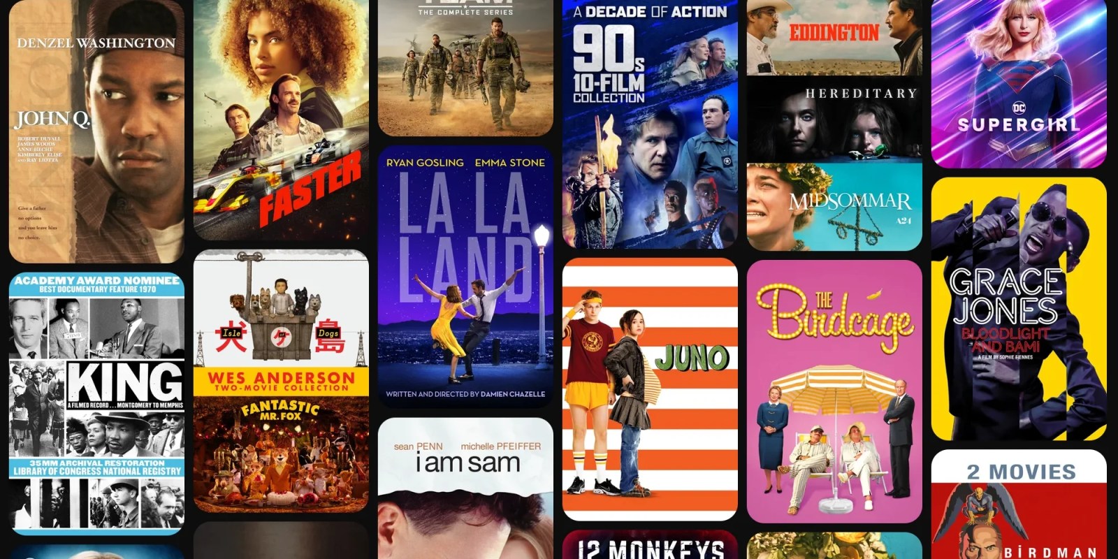 A collage of movies