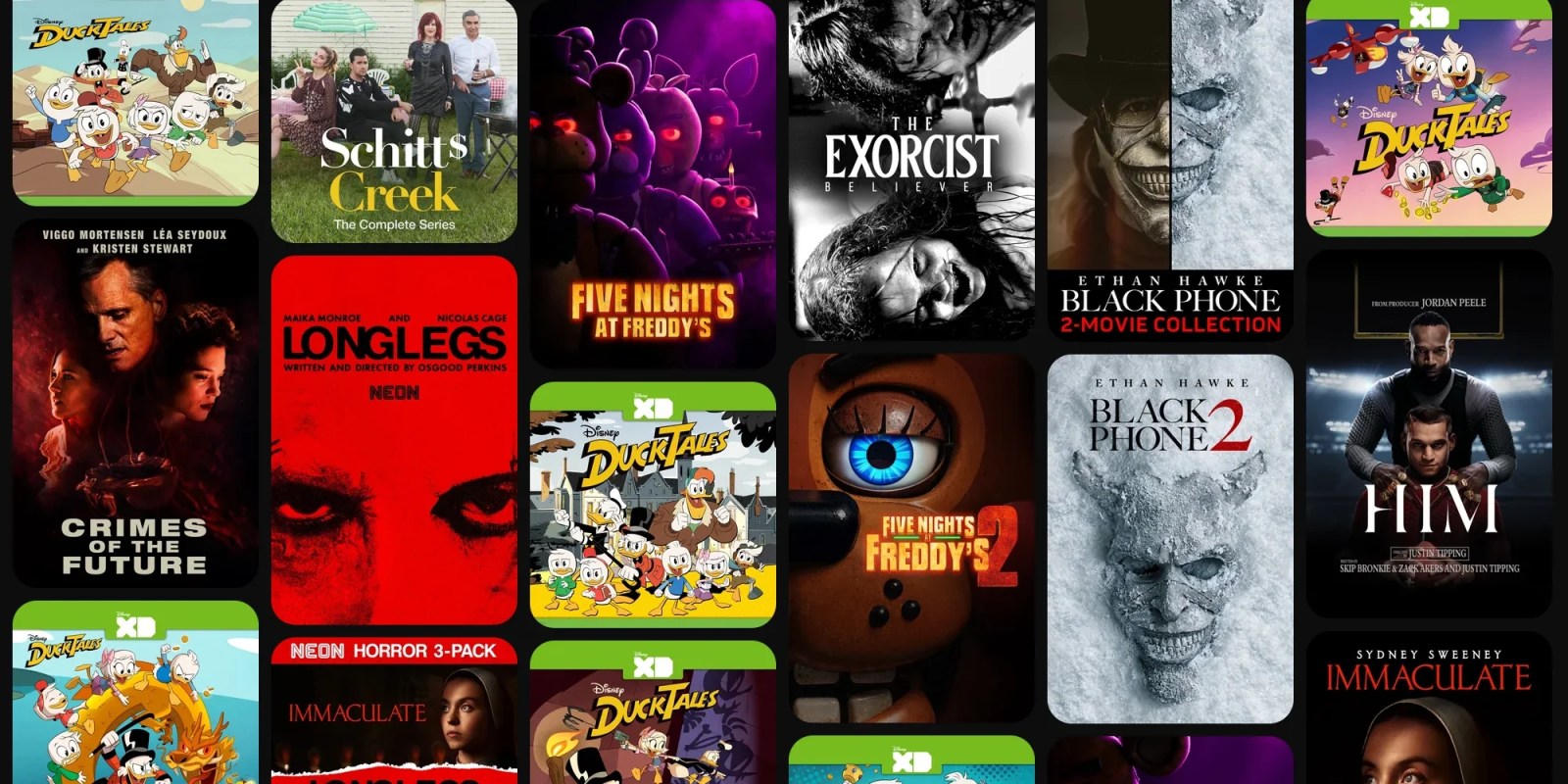 A collage of movies