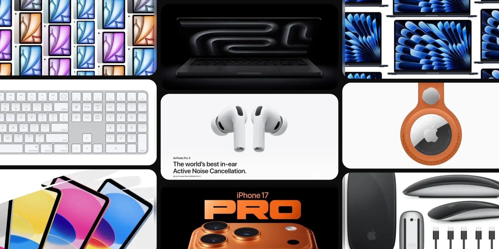 A collage of a computer