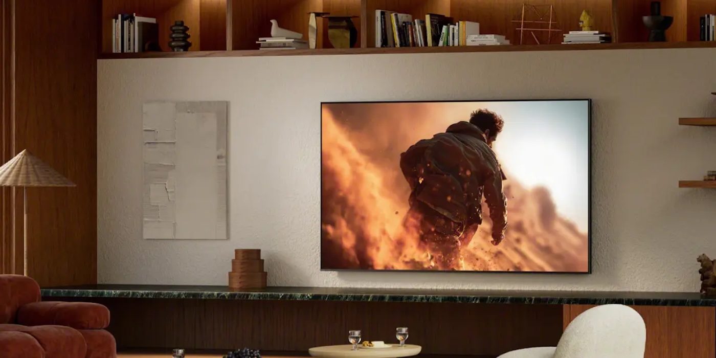 A tv on a wall