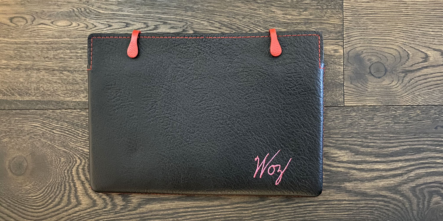 MacBook sleeve signed by Woz