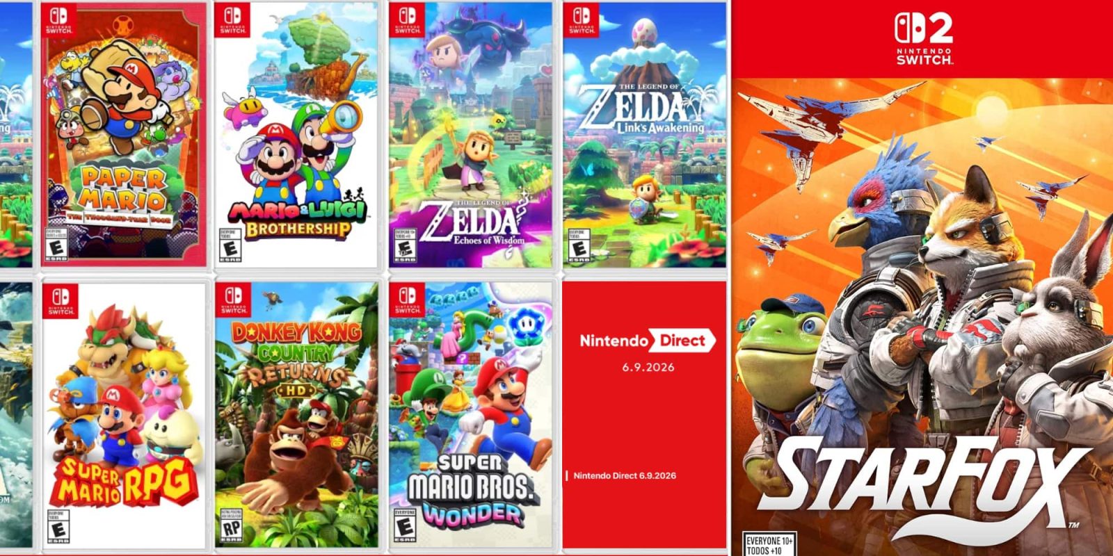 A group of video game covers