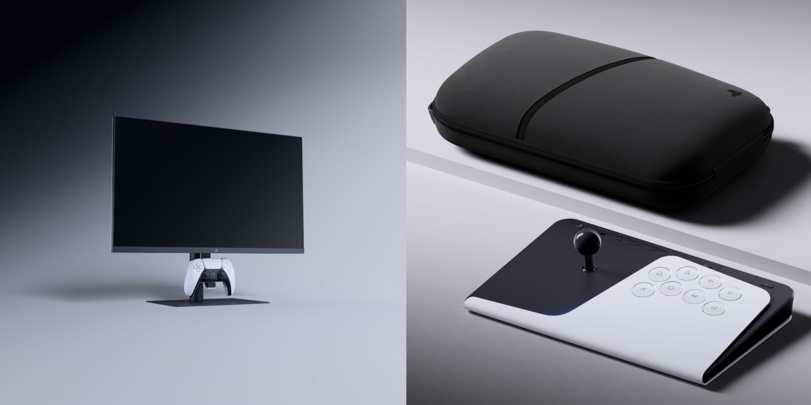 A computer monitor and a gaming controller