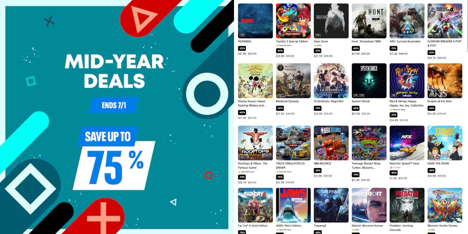 PlayStation Mid-year sale