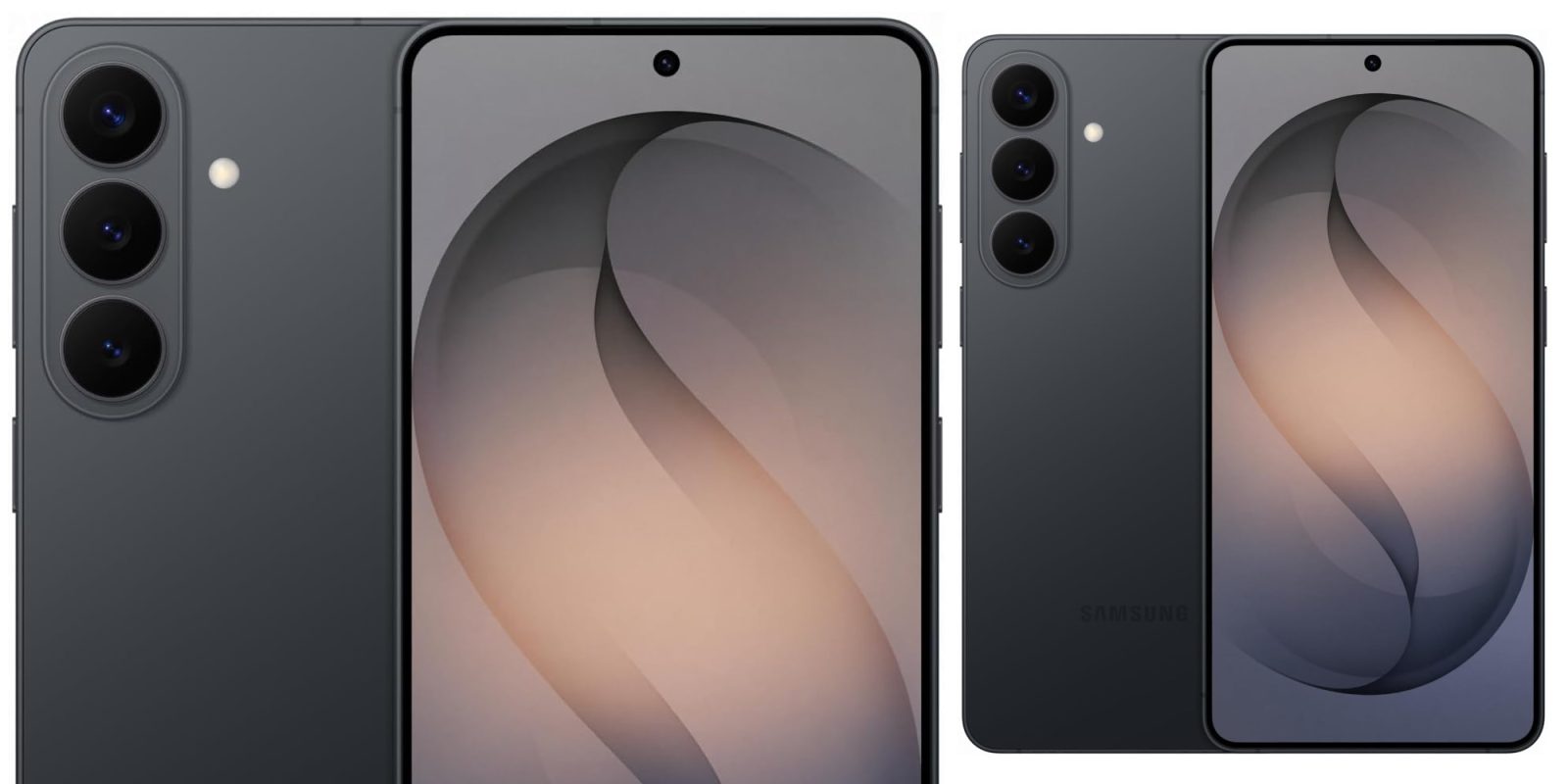 A front and back side of a cell phone